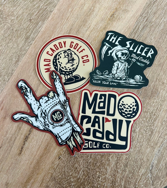 Mad Caddy Stickers (4-pack) - Mad Caddy Golf Co.